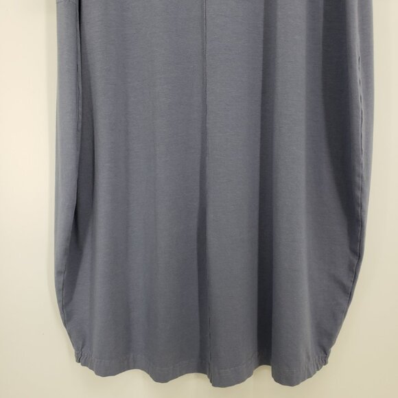 Bryn Walker Phillipa Long Sleeve Maxi Dress S Pockets Lagenlook‎ Slate Blue Gray - Picture 7 of 8